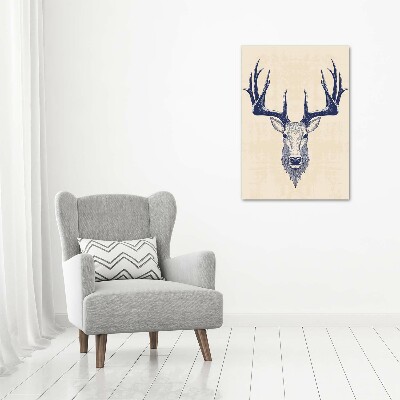 Tableau toile imprimée Tête de cerf