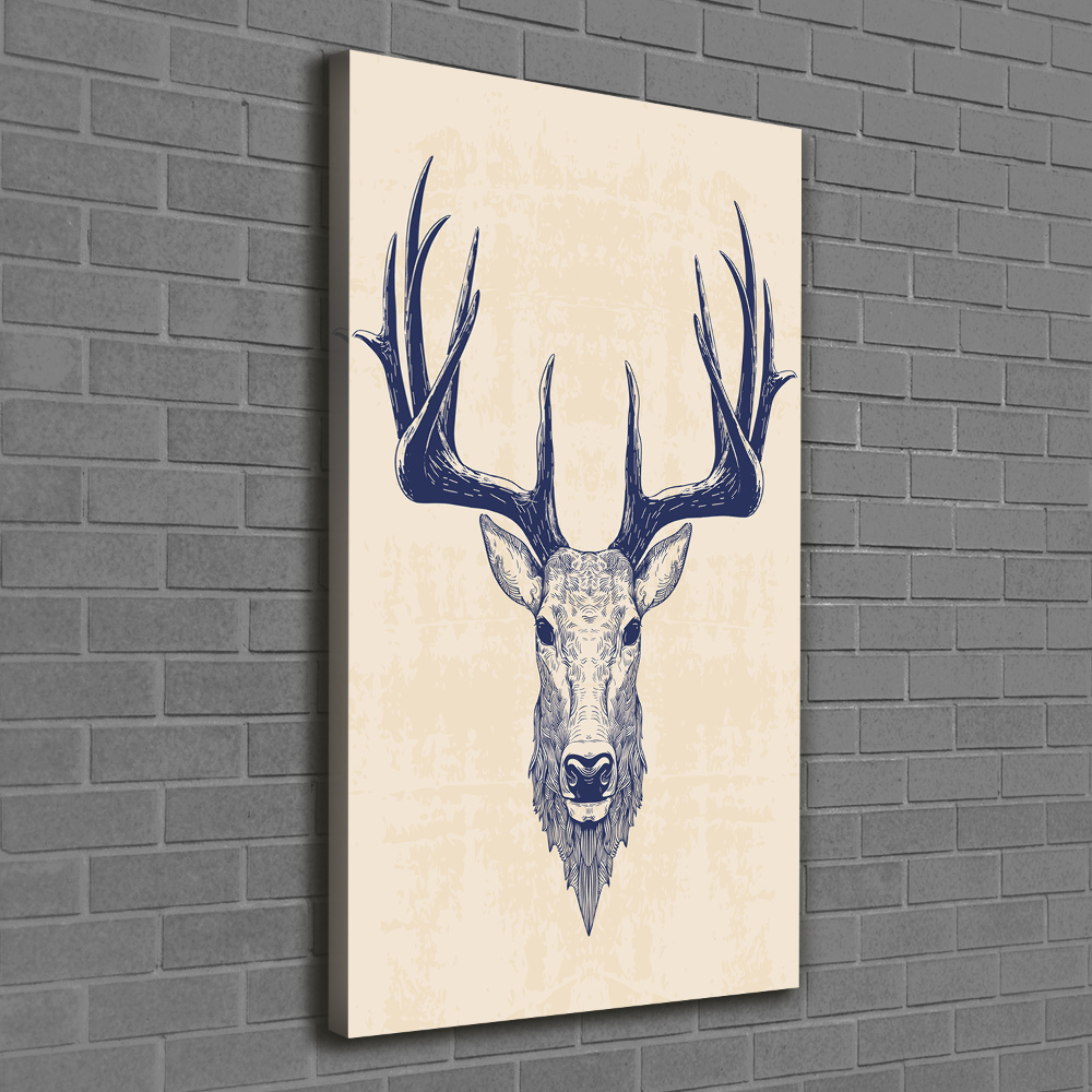 Tableau toile imprimée Tête de cerf