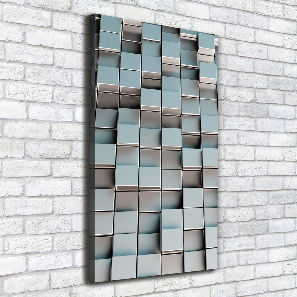 Tableau toile imprimée Mur de cubes