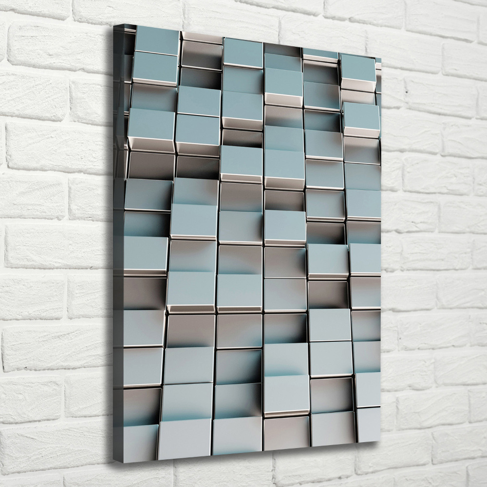 Tableau toile imprimée Mur de cubes