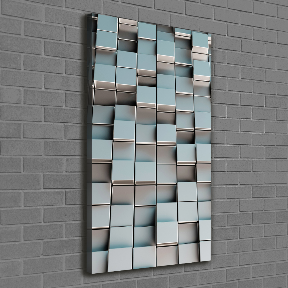 Tableau toile imprimée Mur de cubes