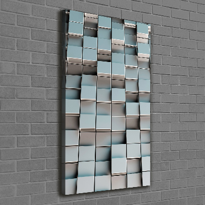 Tableau toile imprimée Mur de cubes