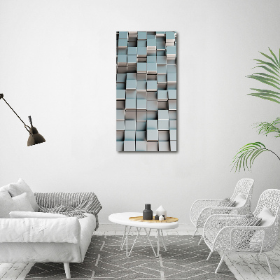 Tableau toile imprimée Mur de cubes