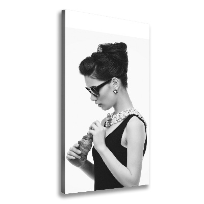 Tableau toile imprimée Femme en lunettes