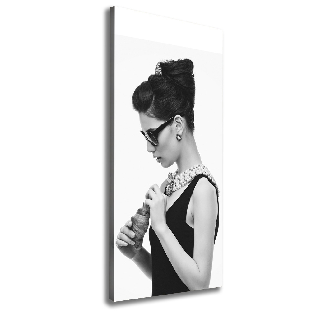 Tableau toile imprimée Femme en lunettes