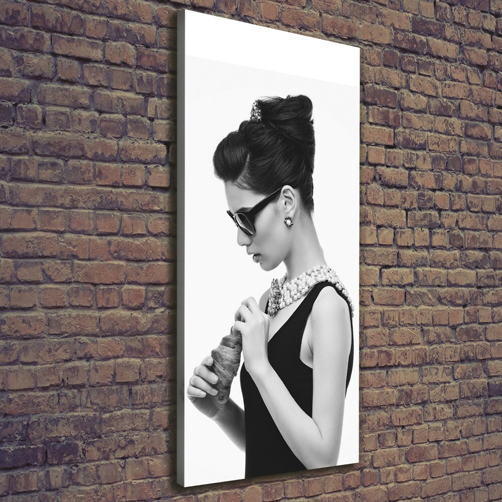 Tableau toile imprimée Femme en lunettes