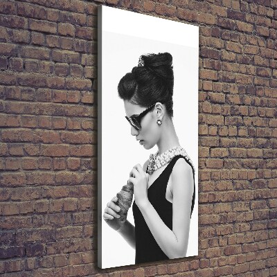 Tableau toile imprimée Femme en lunettes