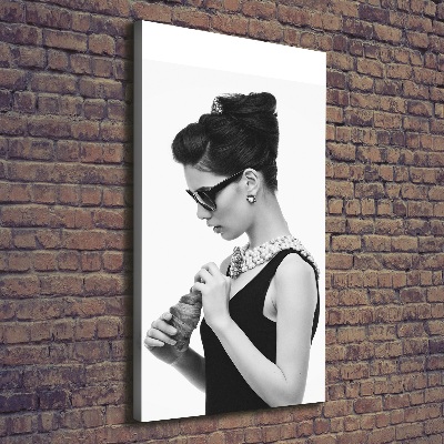 Tableau toile imprimée Femme en lunettes