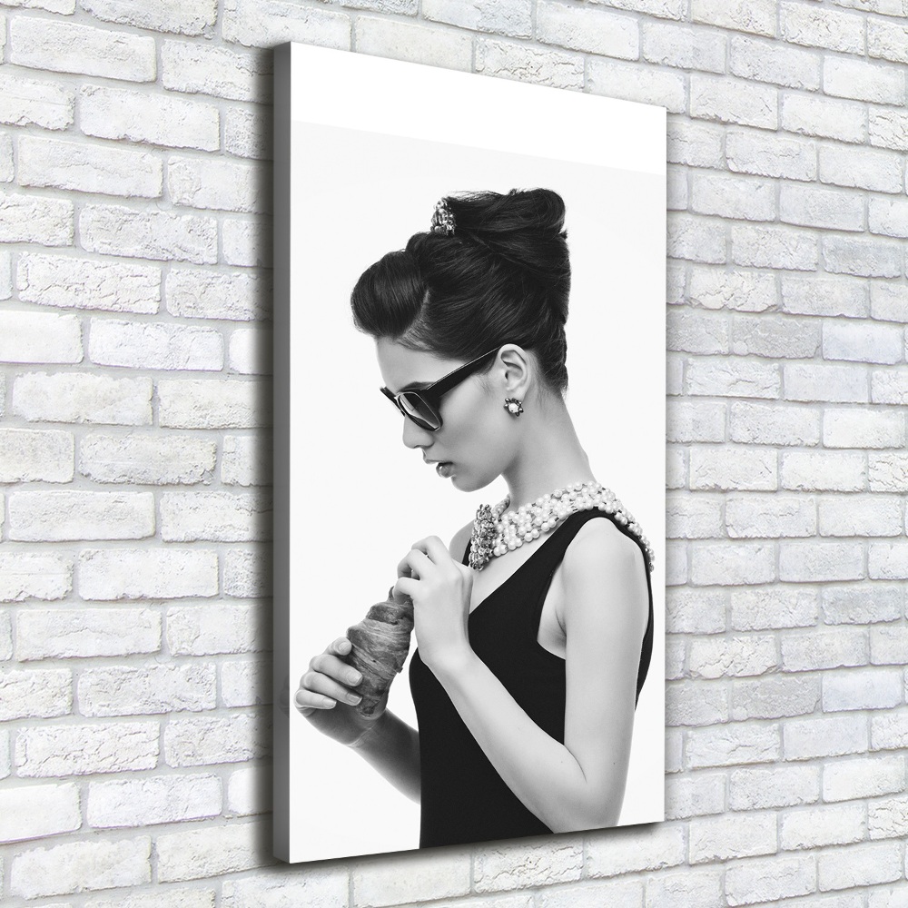 Tableau toile imprimée Femme en lunettes