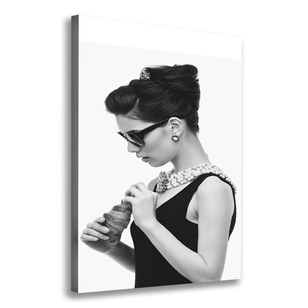 Tableau toile imprimée Femme en lunettes