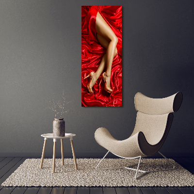 Tableau mural sur toile Jambes sur satin