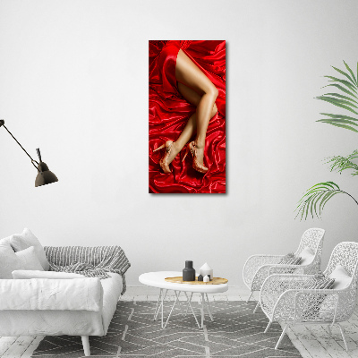 Tableau mural sur toile Jambes sur satin