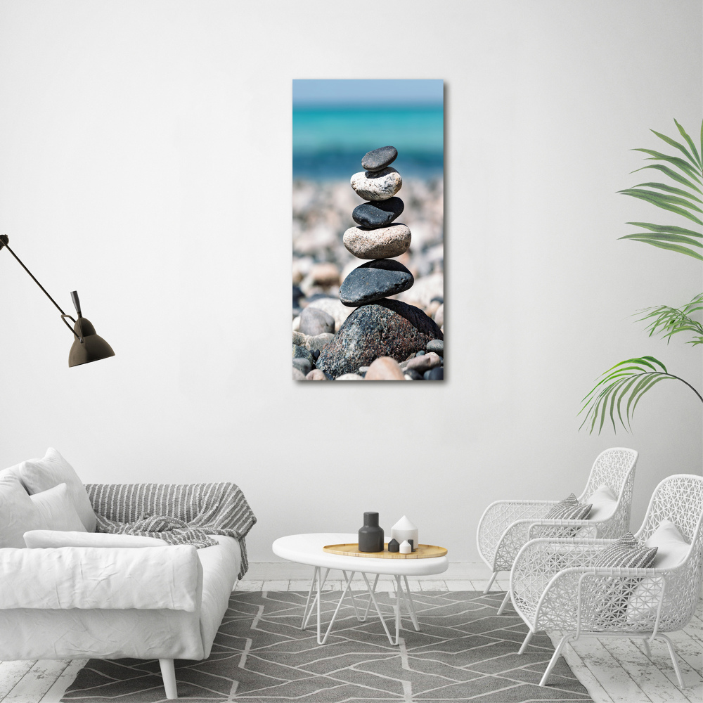 Tableau mural sur toile Plage caillouteuse