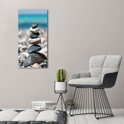 Tableau mural sur toile Plage caillouteuse