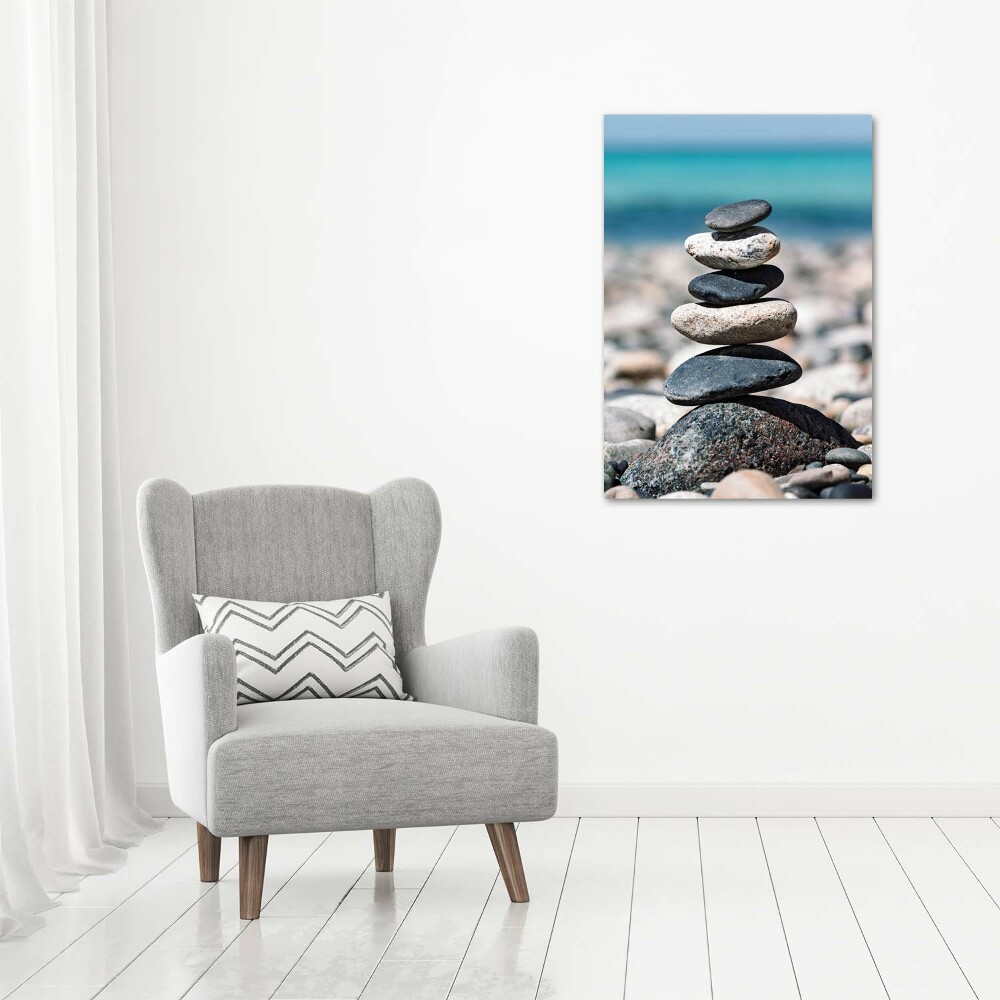 Tableau mural sur toile Plage caillouteuse