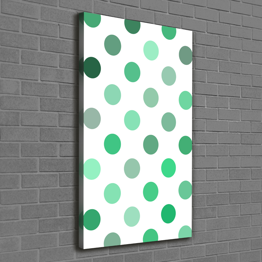 Tableau photo sur toile Points verts