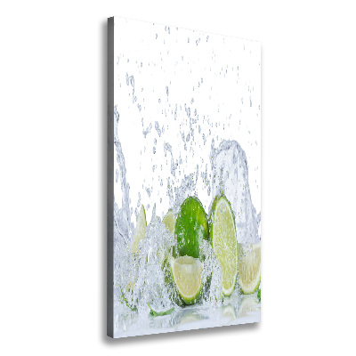 Tableau toile imprimée Citrons verts eau