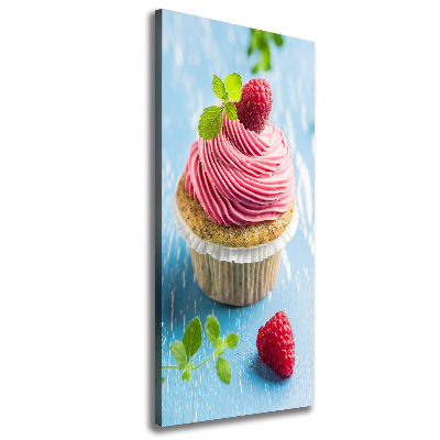 Tableau toile imprimée Cupcake aux framboises