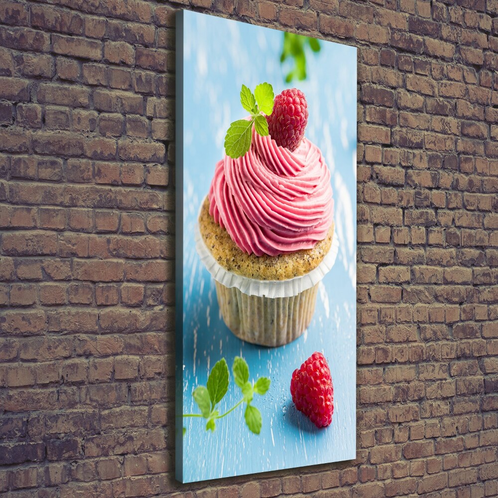 Tableau toile imprimée Cupcake aux framboises