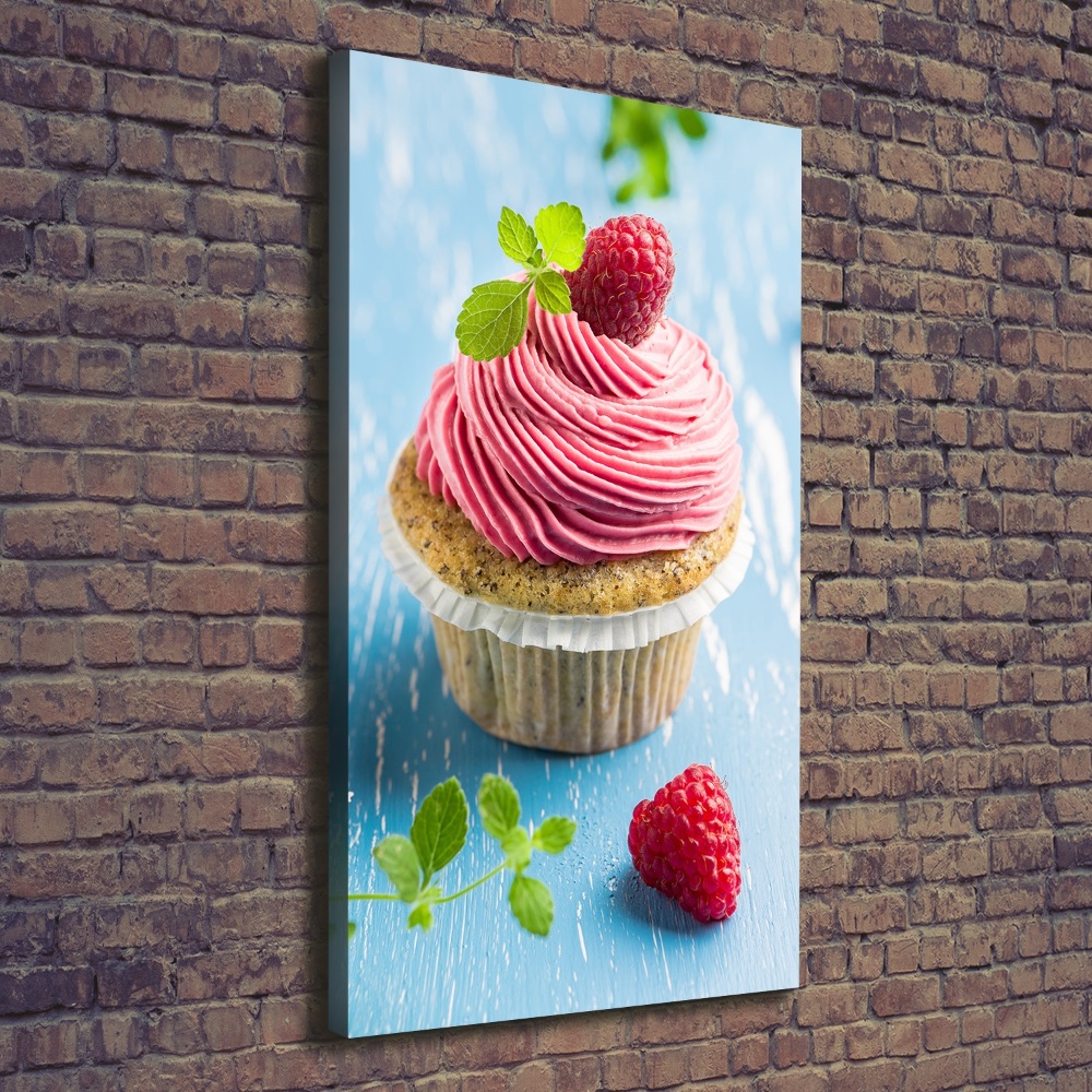 Tableau toile imprimée Cupcake aux framboises