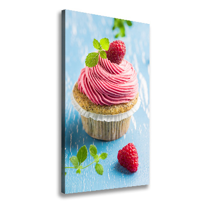 Tableau toile imprimée Cupcake aux framboises