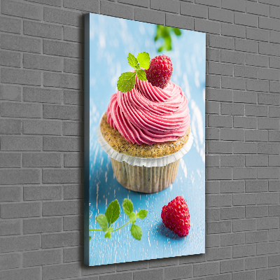 Tableau toile imprimée Cupcake aux framboises