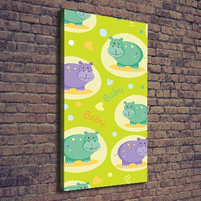 Tableau photo sur toile Hippopotames