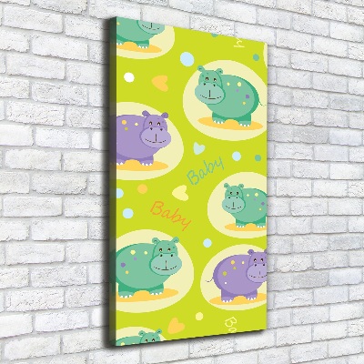 Tableau photo sur toile Hippopotames