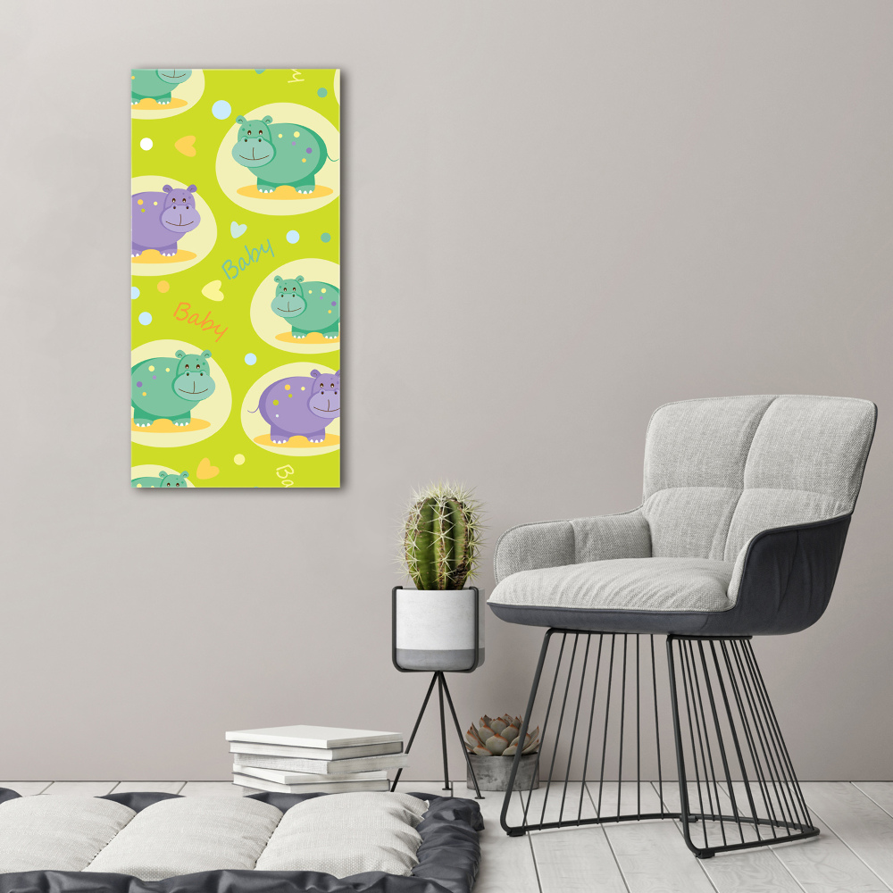 Tableau photo sur toile Hippopotames