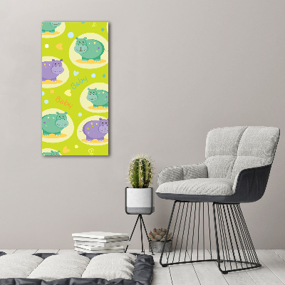 Tableau photo sur toile Hippopotames