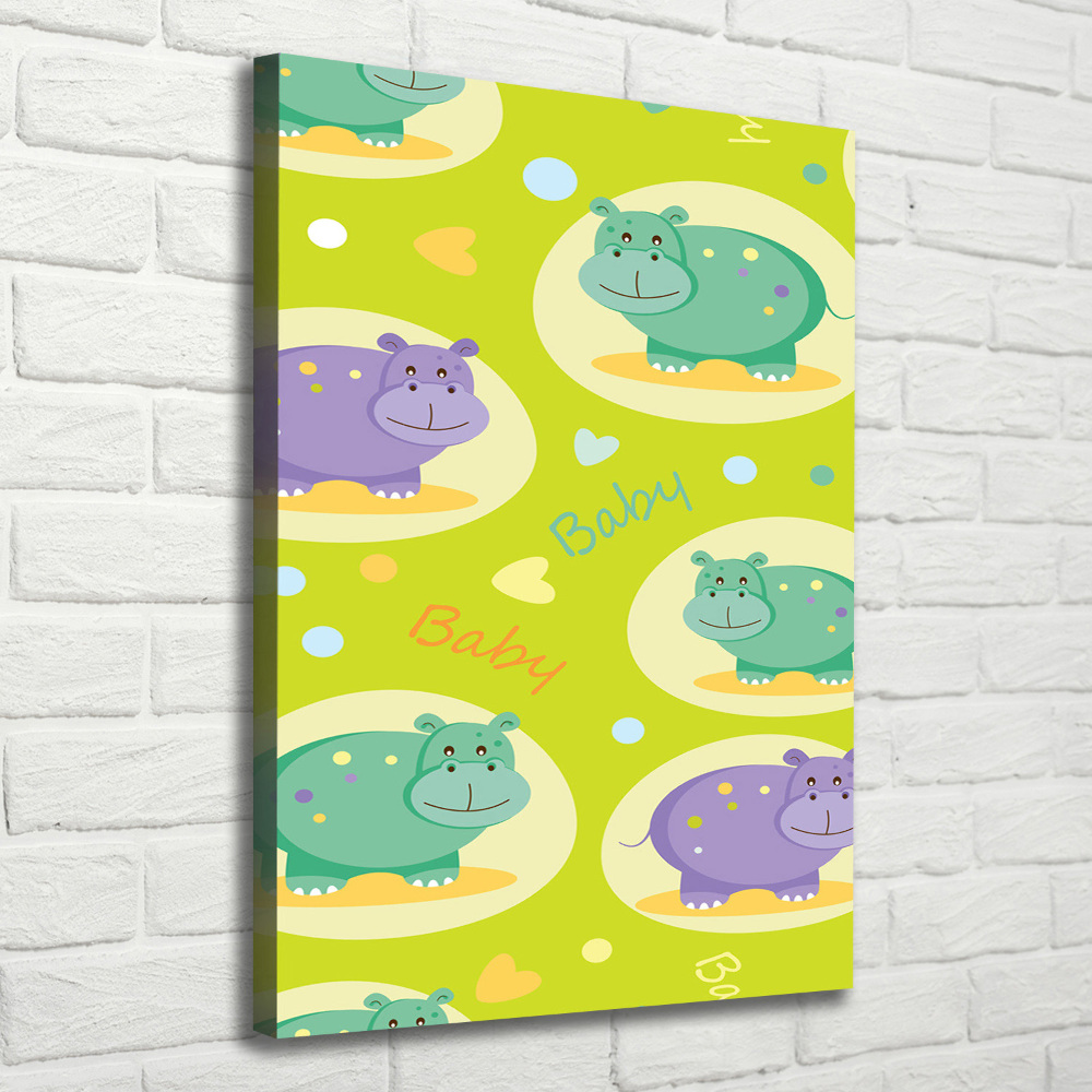 Tableau photo sur toile Hippopotames