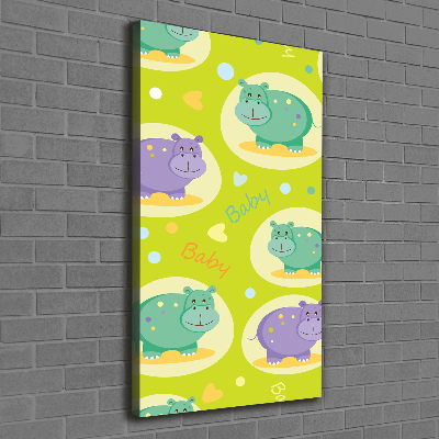 Tableau photo sur toile Hippopotames