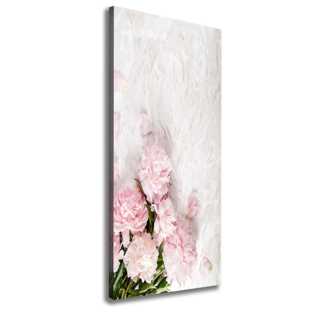 Tableau mural sur toile Pivoines marbrées