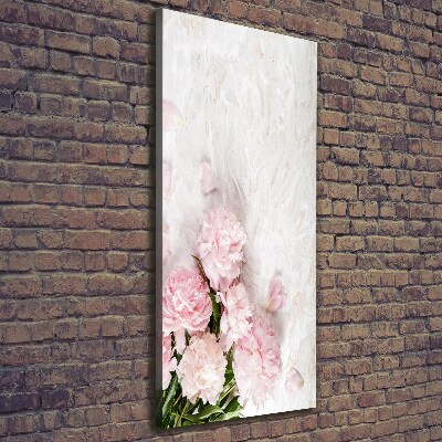 Tableau mural sur toile Pivoines marbrées