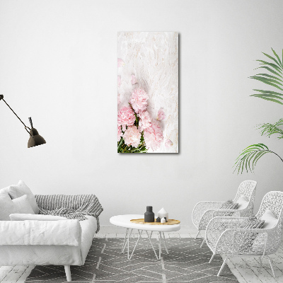 Tableau mural sur toile Pivoines marbrées