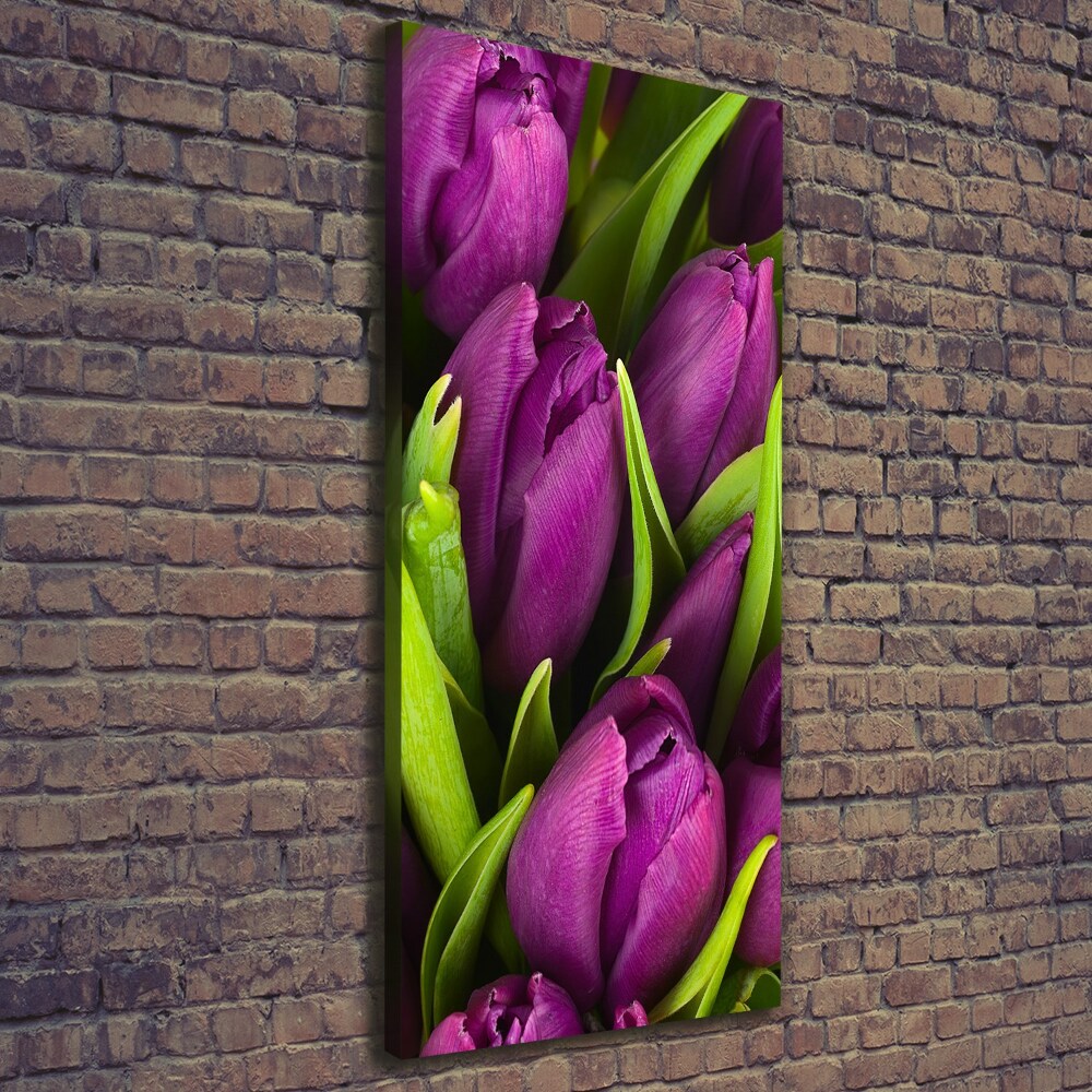 Tableau sur toile Tulipes mauves