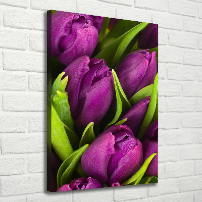 Tableau sur toile Tulipes mauves