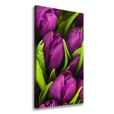 Tableau sur toile Tulipes mauves