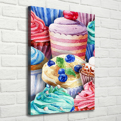 Tableau photo sur toile Petits gâteaux colorés