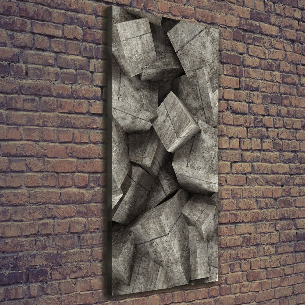 Tableau toile imprimée Cubes en béton