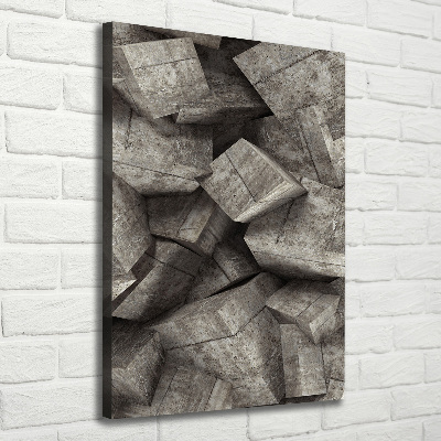 Tableau toile imprimée Cubes en béton