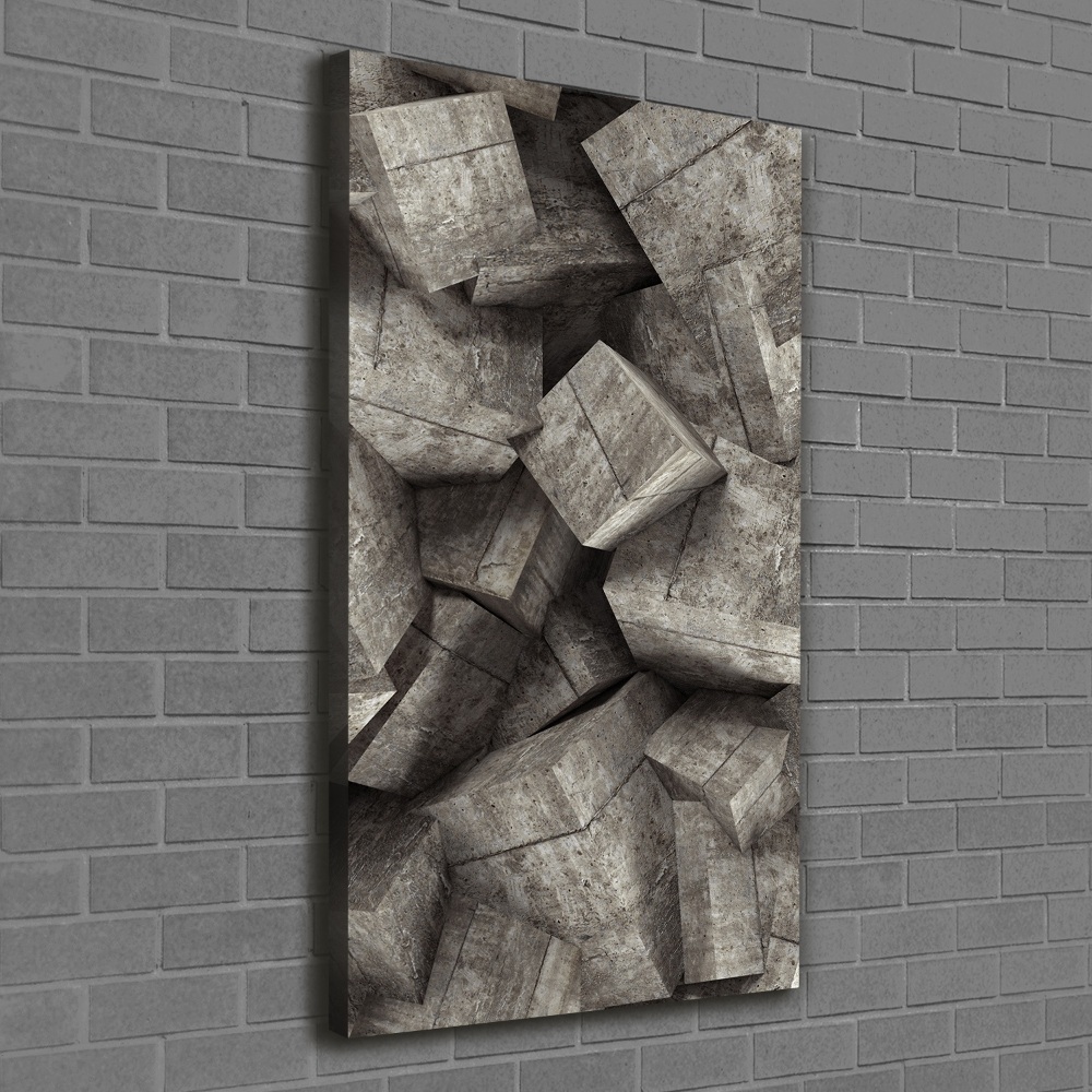 Tableau toile imprimée Cubes en béton