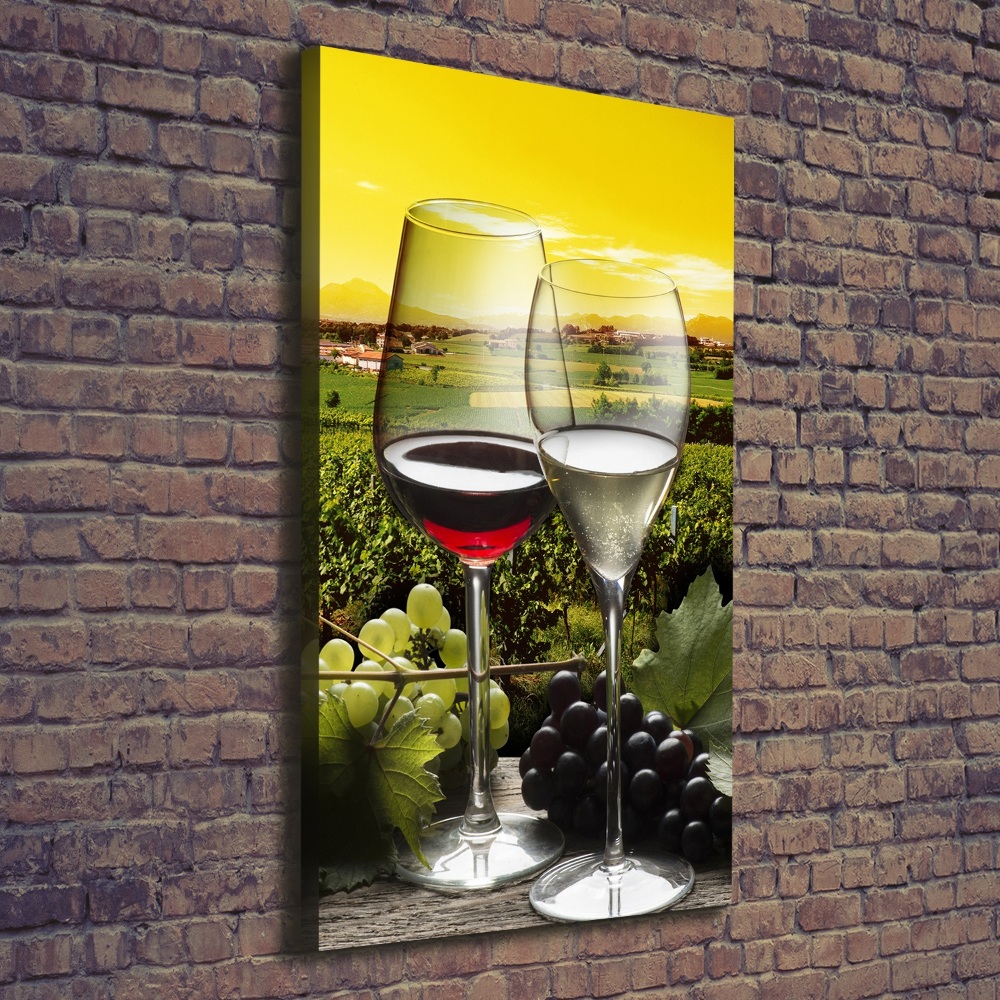 Tableau imprimé sur toile Vin et raisins