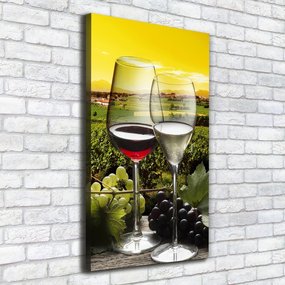 Tableau imprimé sur toile Vin et raisins