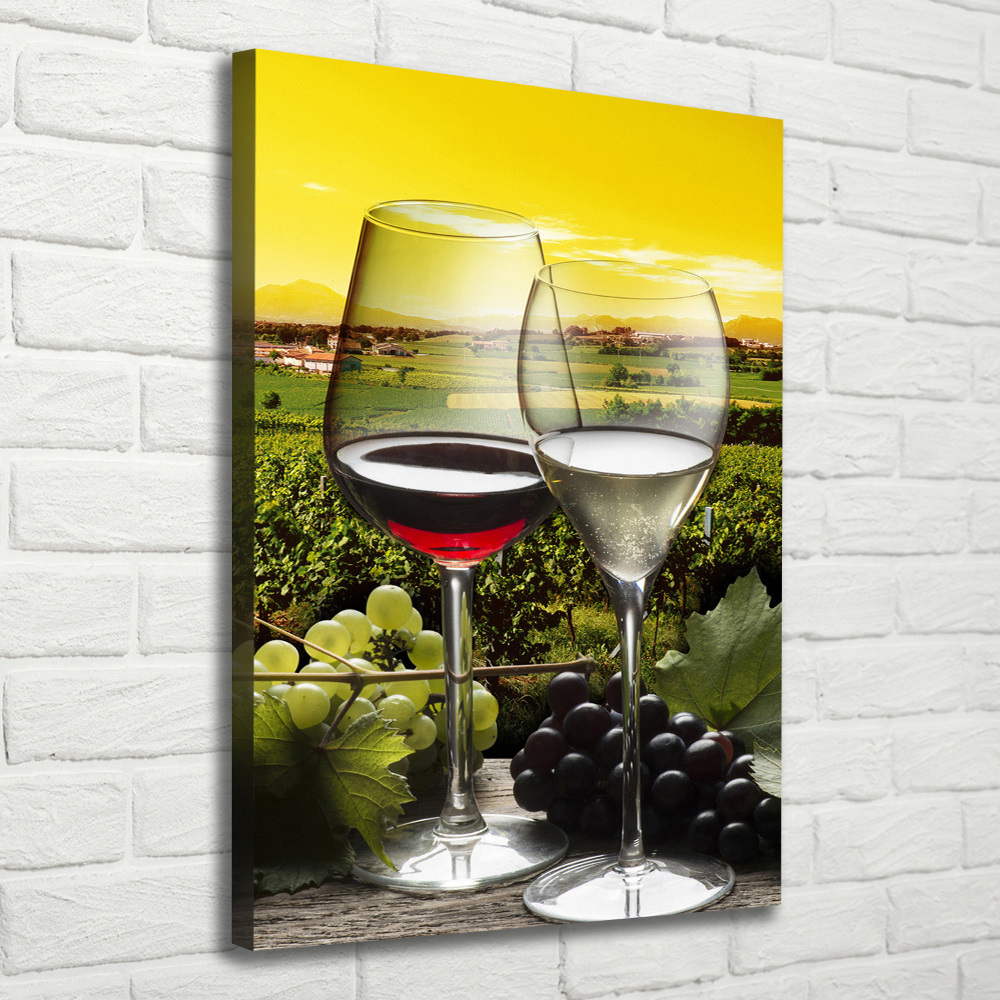 Tableau imprimé sur toile Vin et raisins