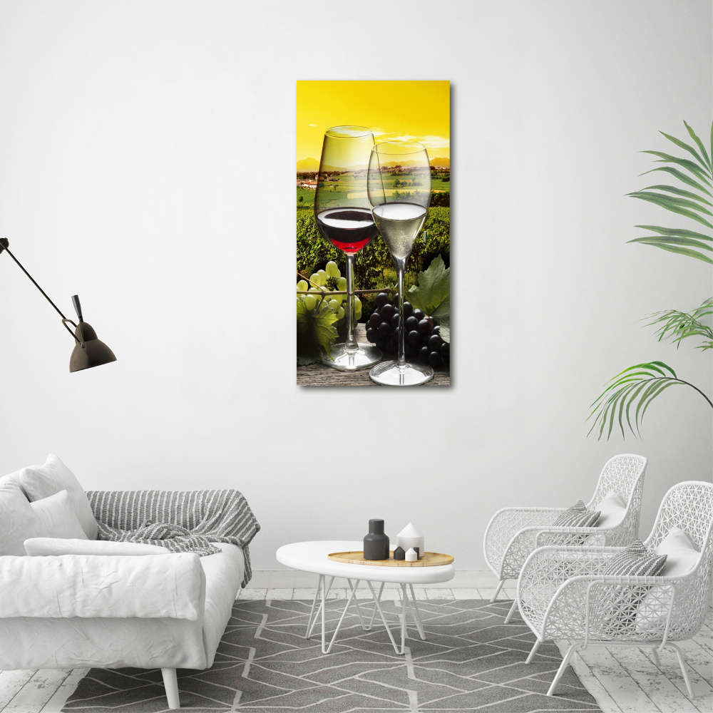 Tableau imprimé sur toile Vin et raisins