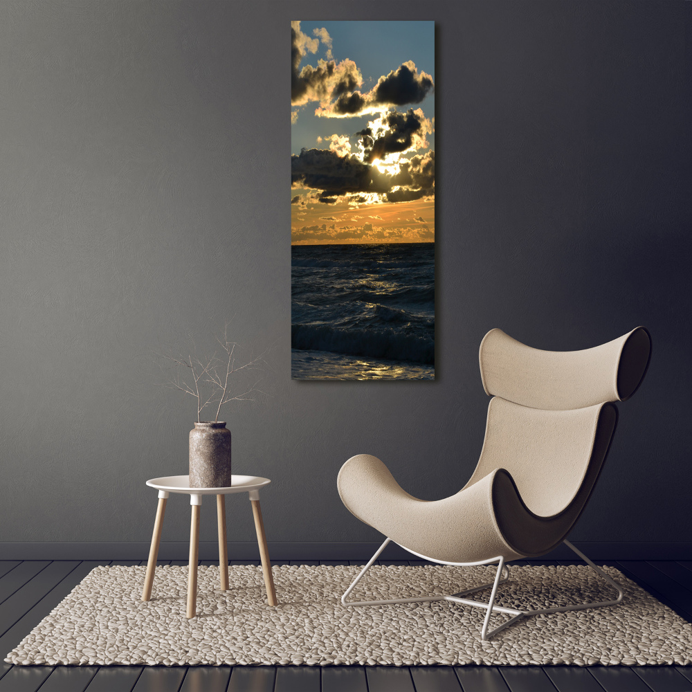 Tableau mural sur toile Coucher de soleil sur la mer