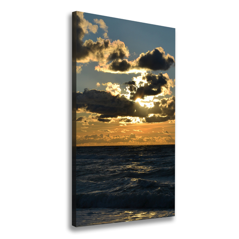 Tableau mural sur toile Coucher de soleil sur la mer