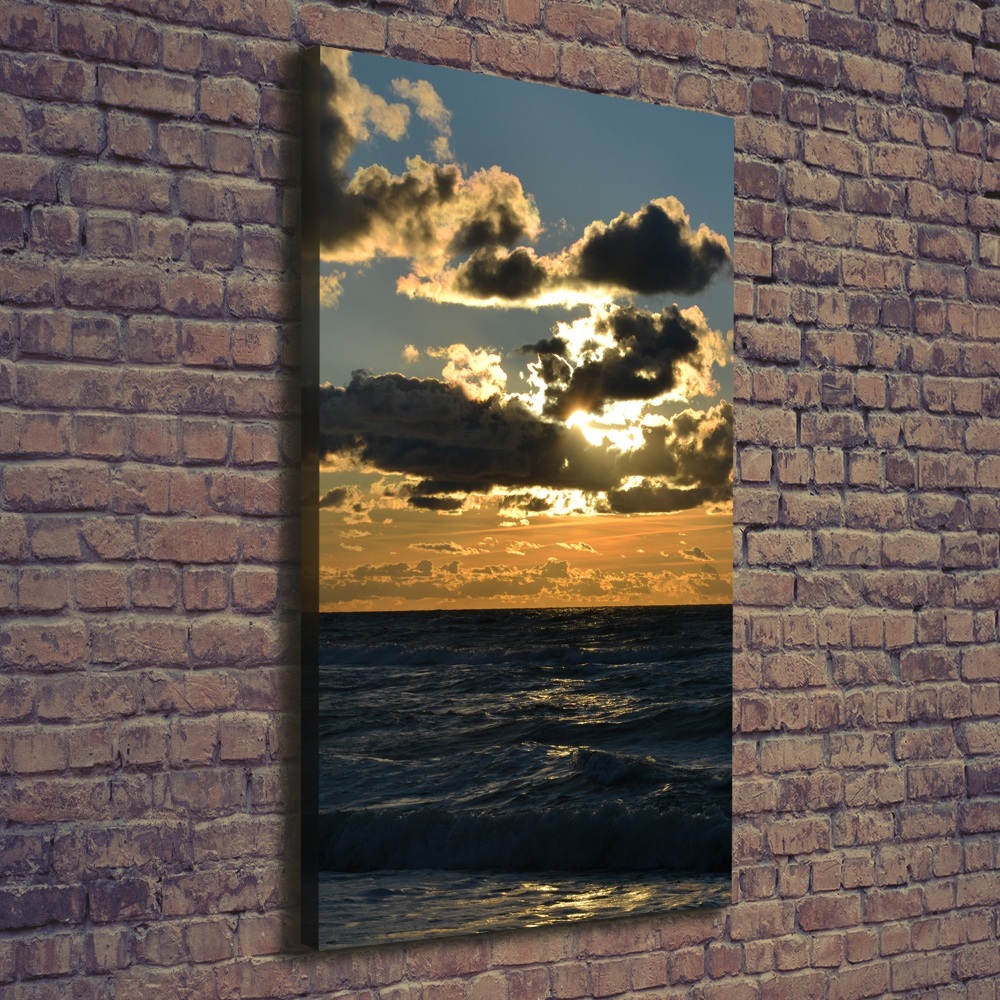 Tableau mural sur toile Coucher de soleil sur la mer