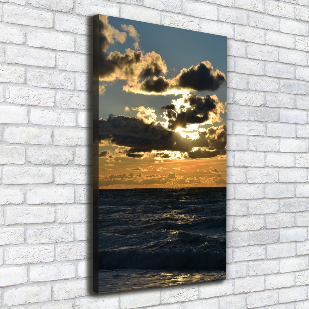 Tableau mural sur toile Coucher de soleil sur la mer